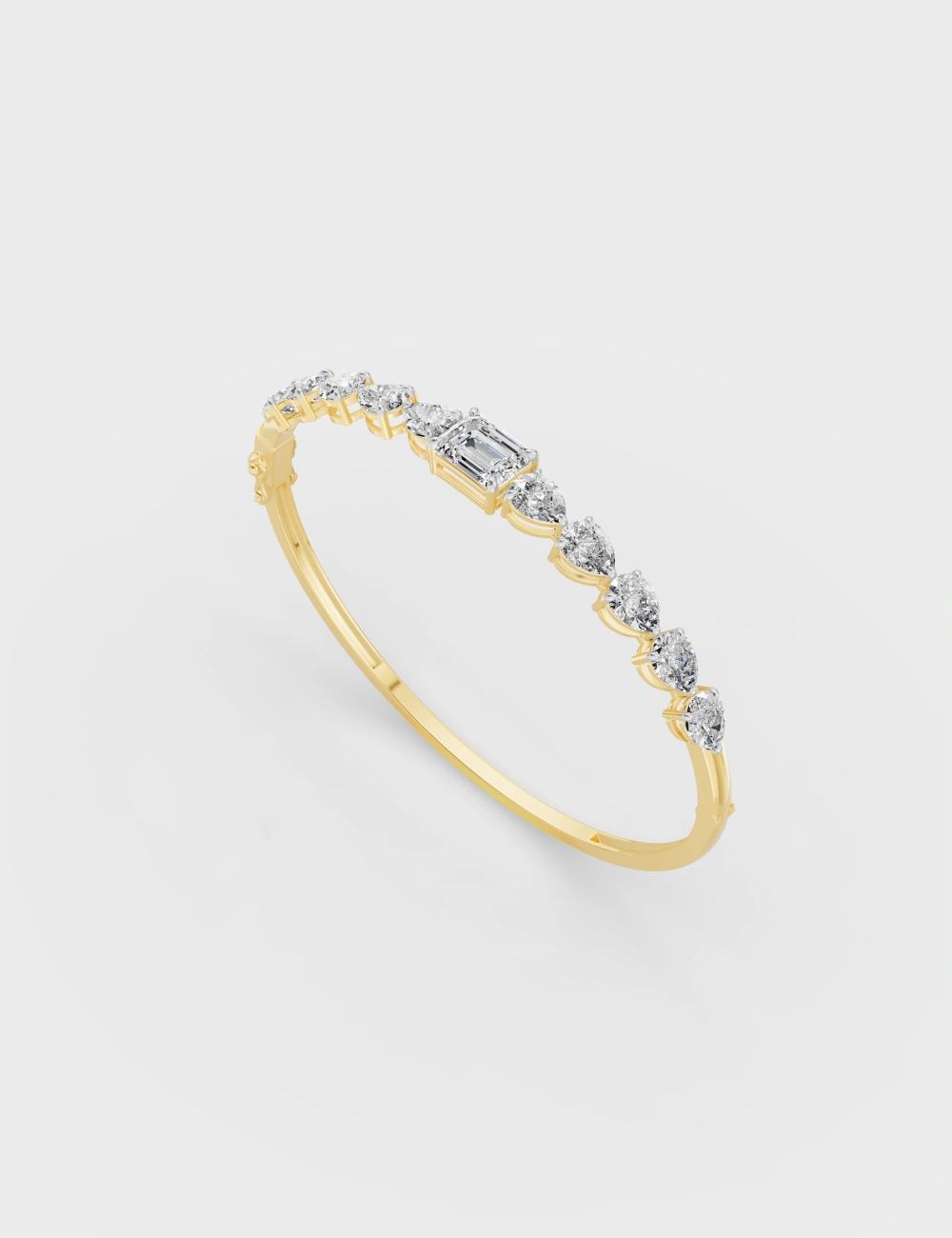 Graceflow Diamond Bracelet 4.1 Carat FG-VVS, Yellow Gold, large, image 1