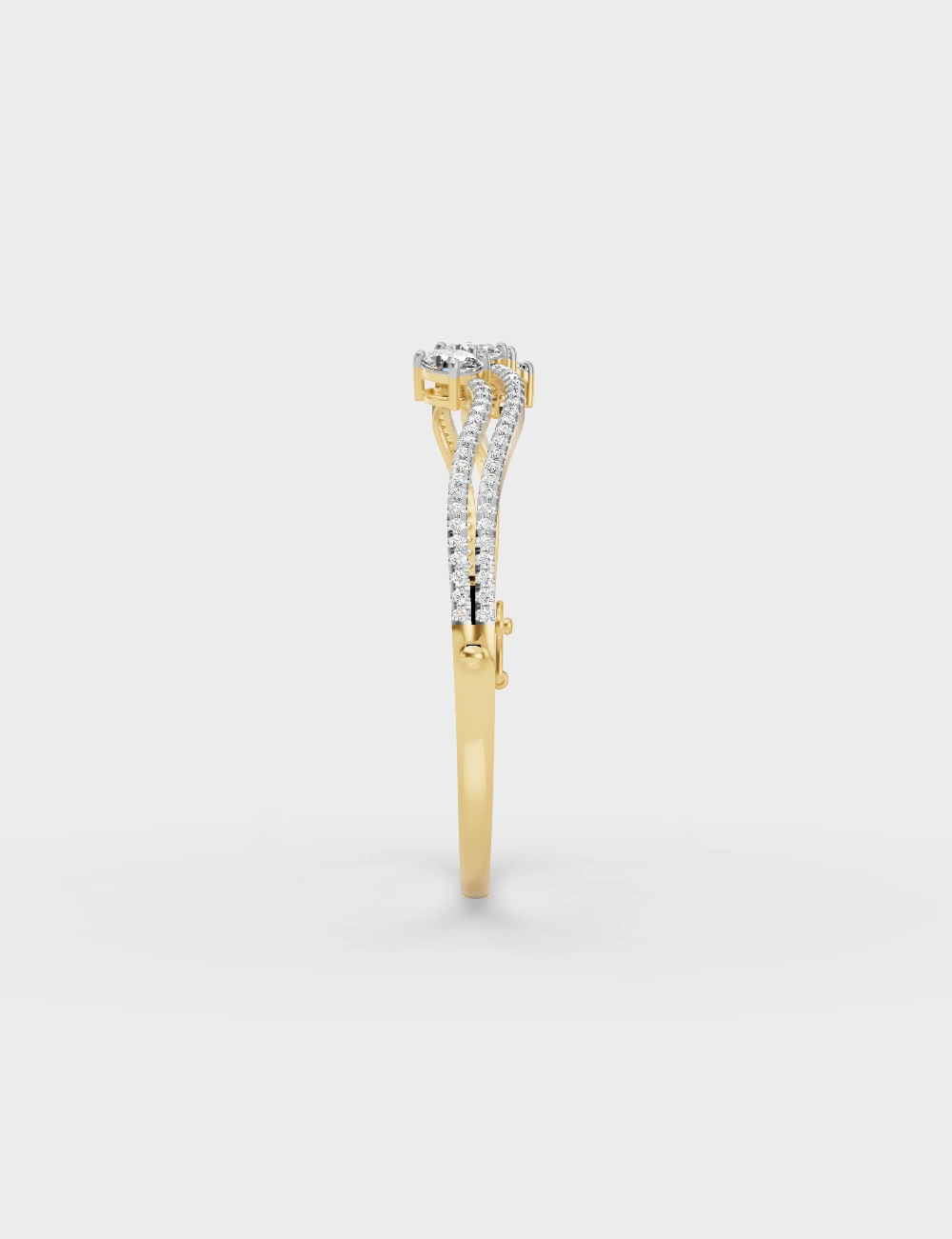 Celeste Curve Diamond Bracelet 2.3 Carat FG-VVS, Yellow Gold, large, image 4
