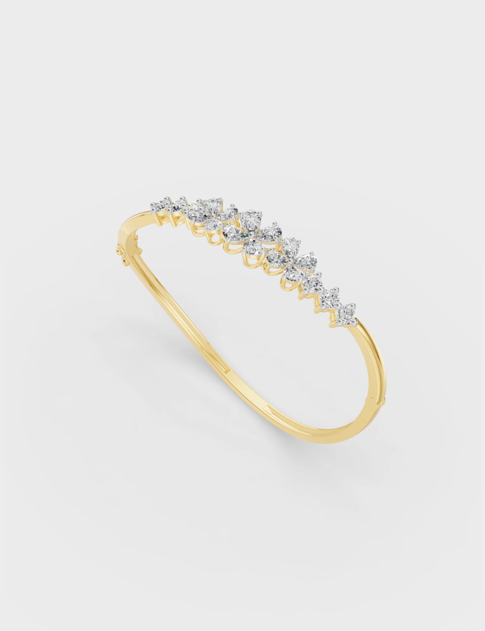 Pear Blossom Diamond Bracelet 3.4 Carat FG-VVS, Yellow Gold, large, image 1