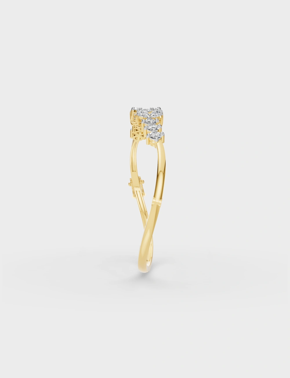 Pear Blossom Diamond Bracelet 3.4 Carat FG-VVS, Yellow Gold, large, image 4