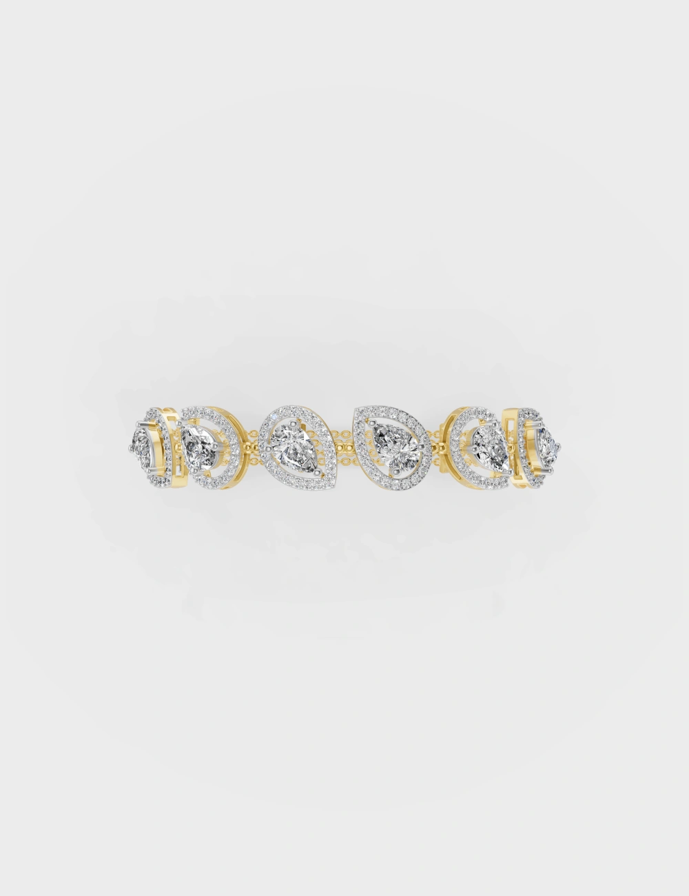Radiant Romance Diamond Bracelet 6.1 Carat FG-VVS, Yellow Gold, large, image 3
