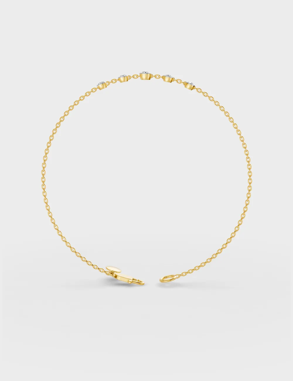 Gleam Trail Diamond Bracelet 1.01 carat FG-VVS, Yellow Gold, large, image 2