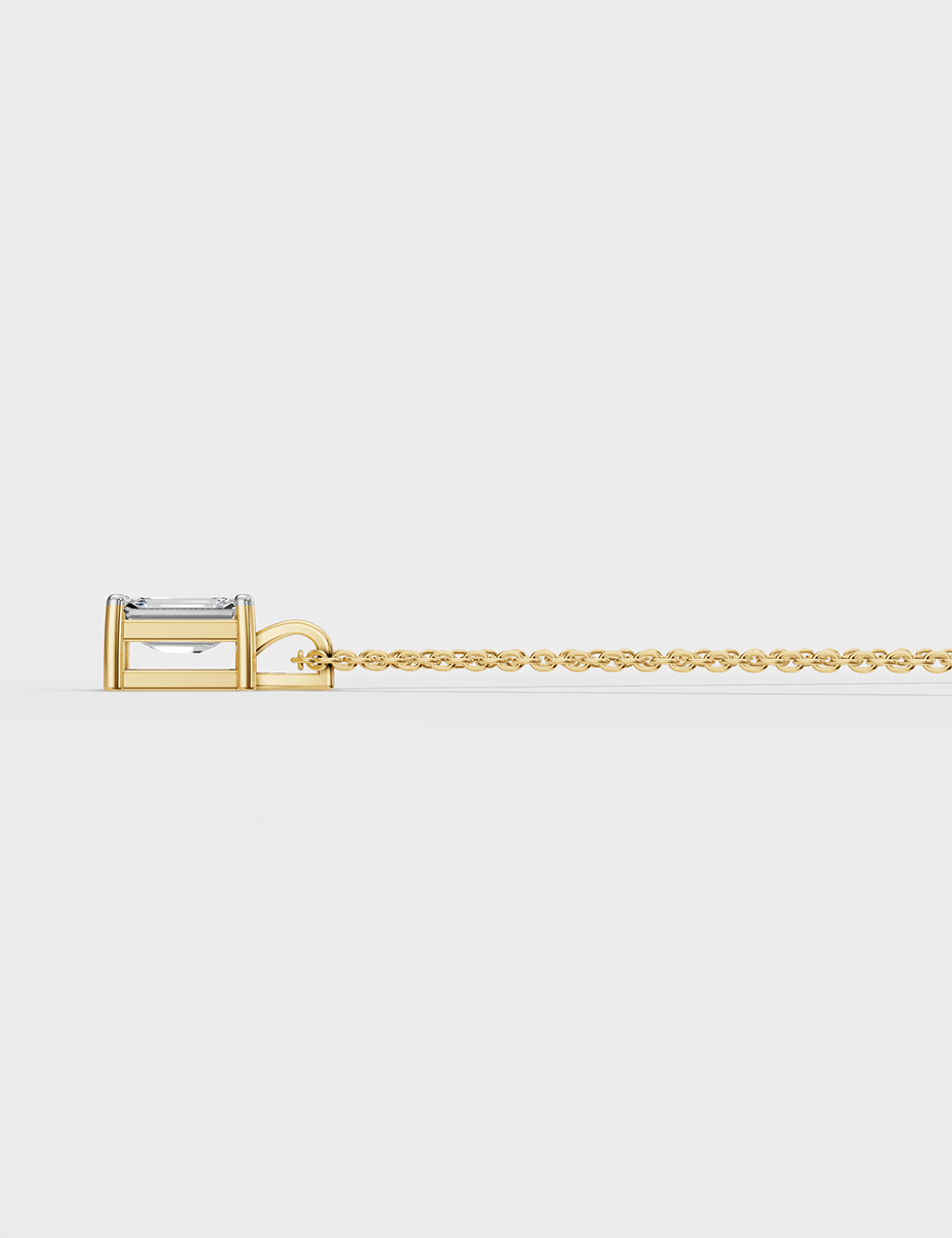 Luxurious Solitaire Chain Pendant 51 cent FG-VVS, Yellow Gold, large, image 4
