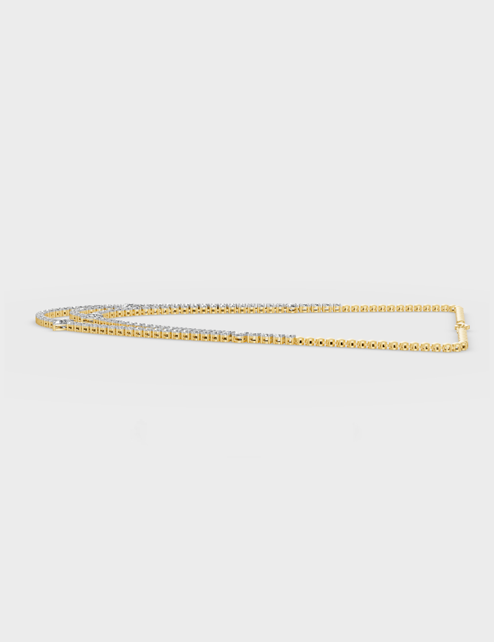 Sparkling Luxury Neklace 19.46 carat FG-VVS, Yellow Gold, large, image 4