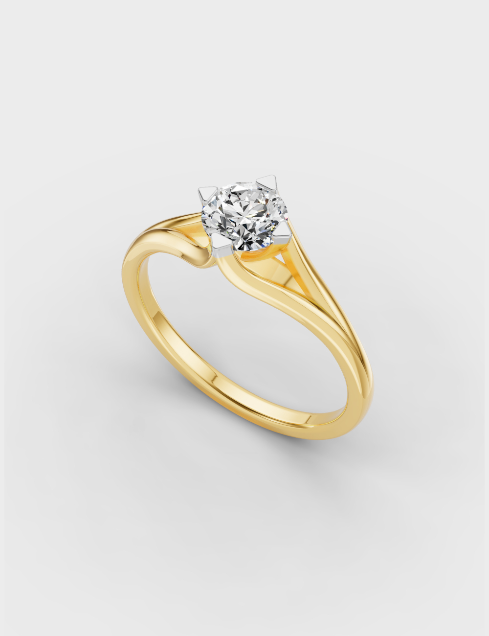 Subtle Shimmer Diamond Ring 53 cent FG-VVS, Yellow Gold, large, image 1