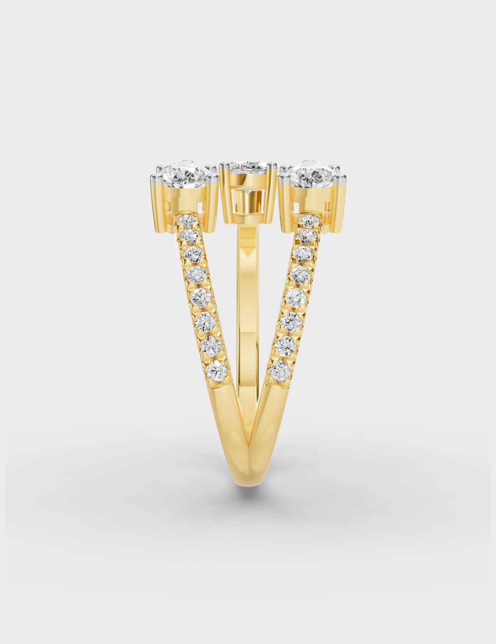 Stunning Precision Diamond Ring 1.32 carat FG-VVS, Yellow Gold, large, image 2