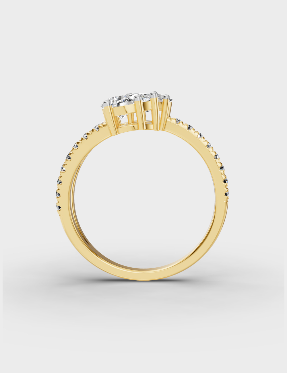 Stunning Precision Diamond Ring 1.32 carat FG-VVS, Yellow Gold, large, image 4