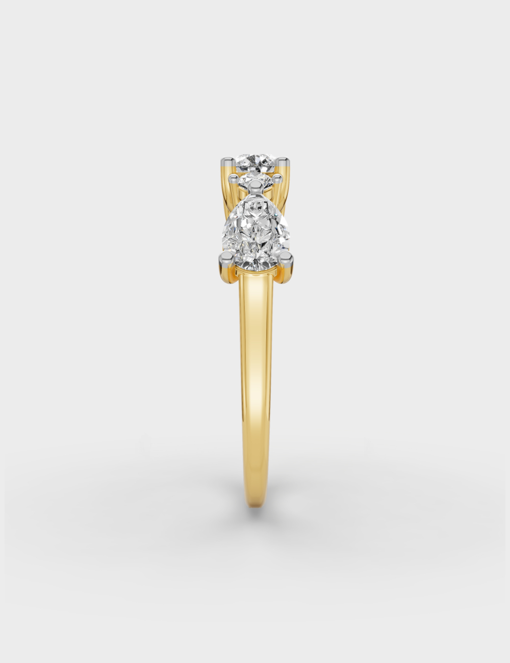 Sparkled Symmetry Diamond Ring 1.22 carat FG-VVS , Yellow Gold, large, image 2