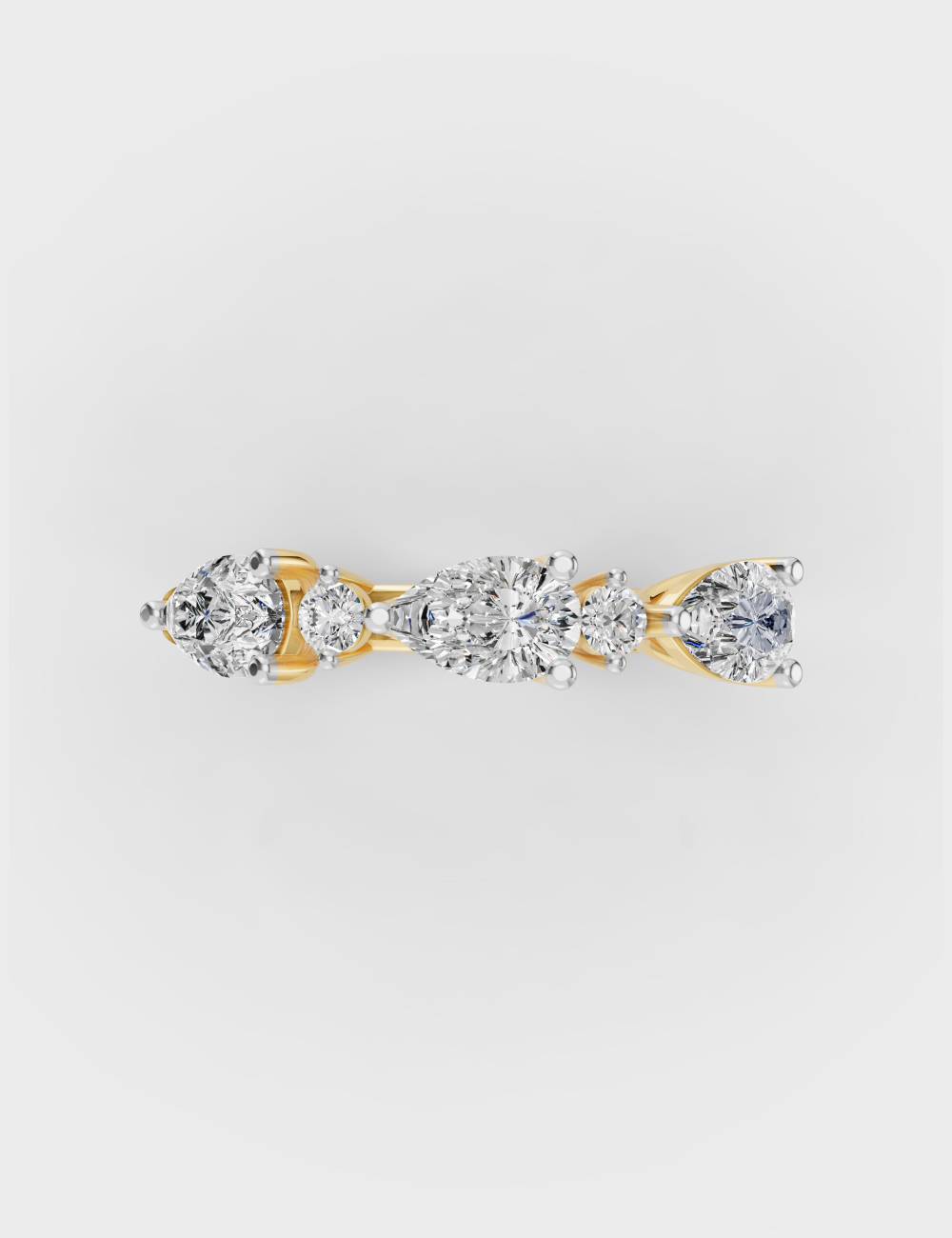 Sparkled Symmetry Diamond Ring 1.22 carat FG-VVS , Yellow Gold, large, image 3