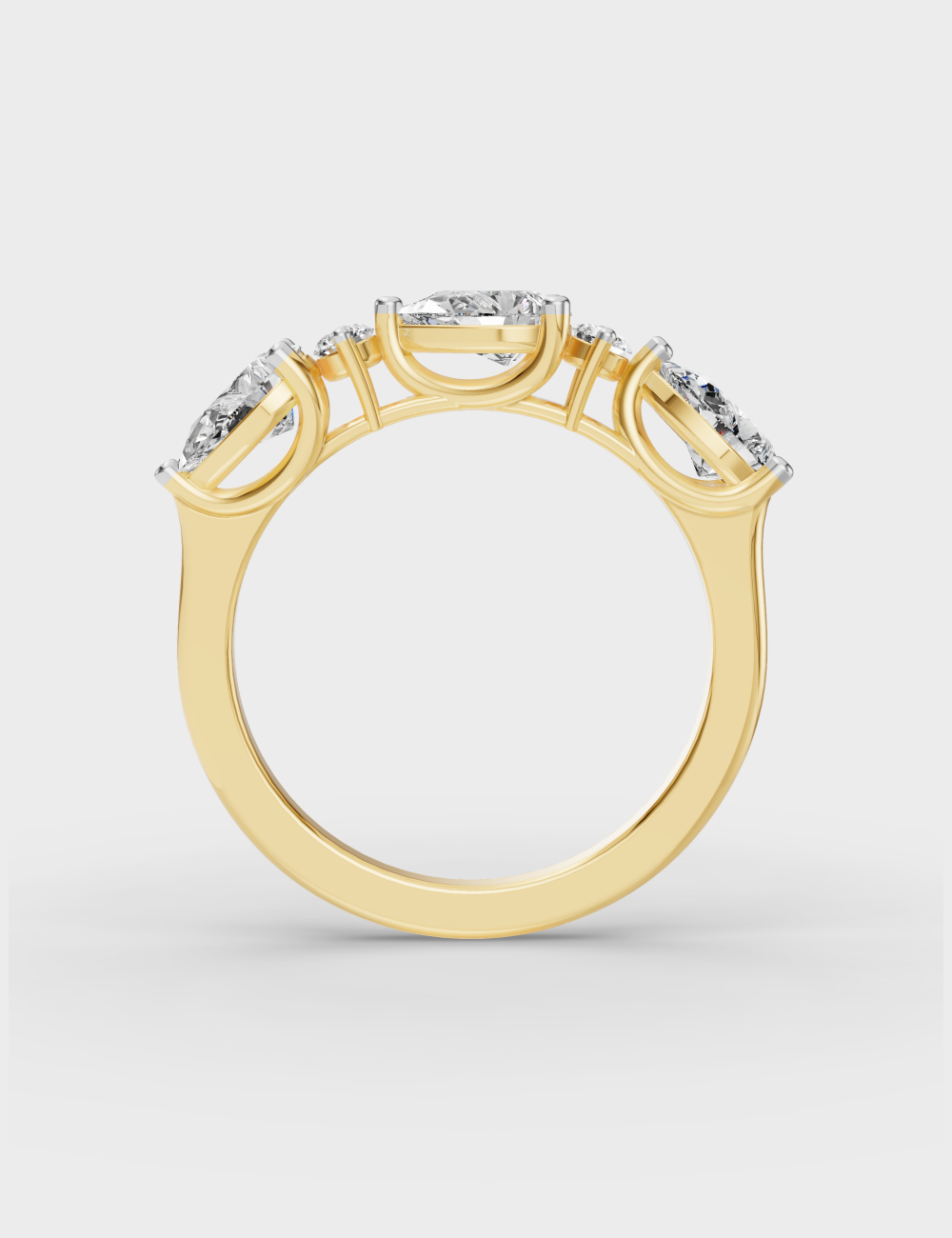 Sparkled Symmetry Diamond Ring 1.22 carat FG-VVS , Yellow Gold, large, image 4