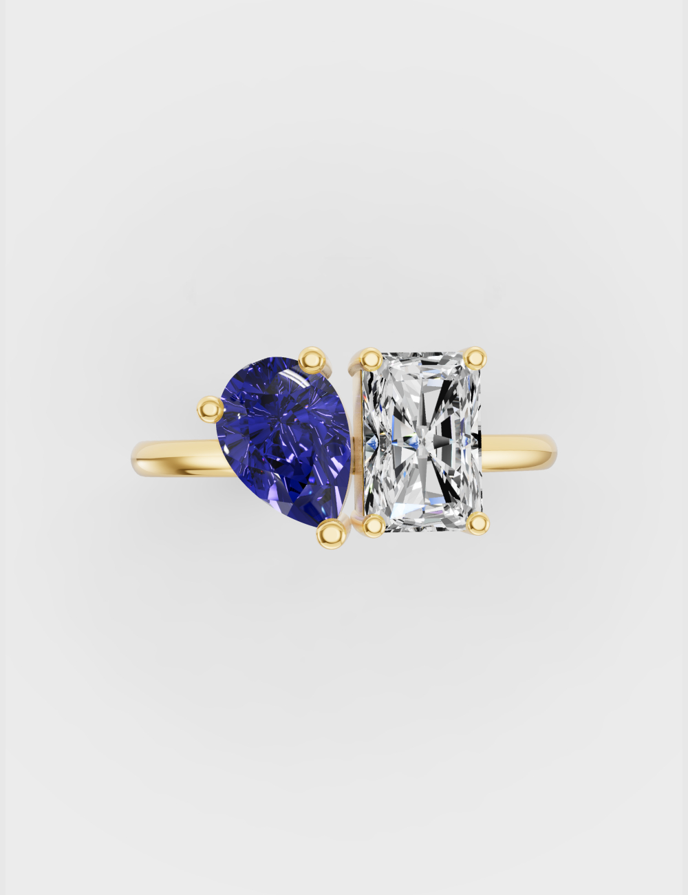 Amore Eterno Diamond Ring 1.3 carat FG-VVS, Yellow Gold, large, image 2