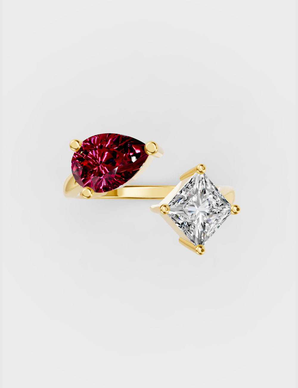 Enchanting Interplay Diamond Ring 86 cent FG-VVS, Yellow Gold, large, image 2