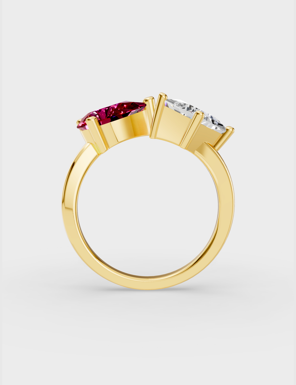 Enchanting Interplay Diamond Ring 86 cent FG-VVS, Yellow Gold, large, image 4