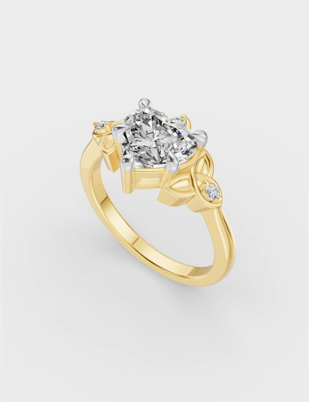 Lovebeam Diamond Ring 1.52 Carat FG-VVS, Yellow Gold, large, image 1