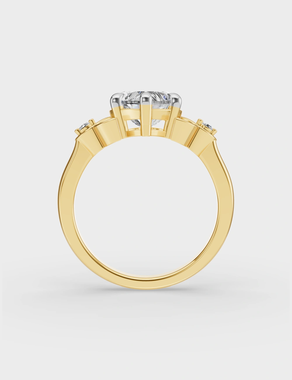 Lovebeam Diamond Ring 1.52 Carat FG-VVS, Yellow Gold, large, image 4