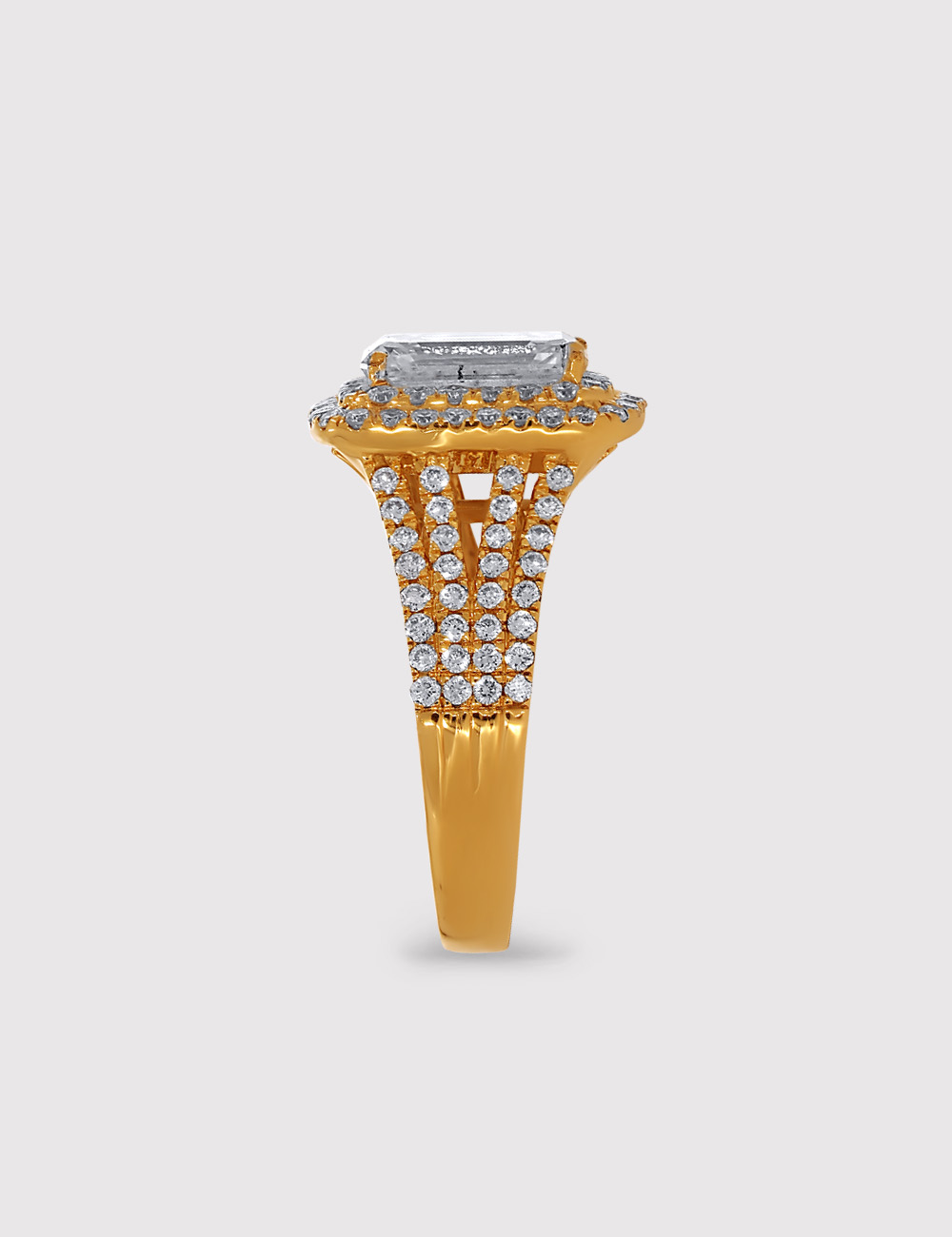 Royale Allure Diamond Ring 3.77 carat FG-VVS, Yellow Gold, large, image 3