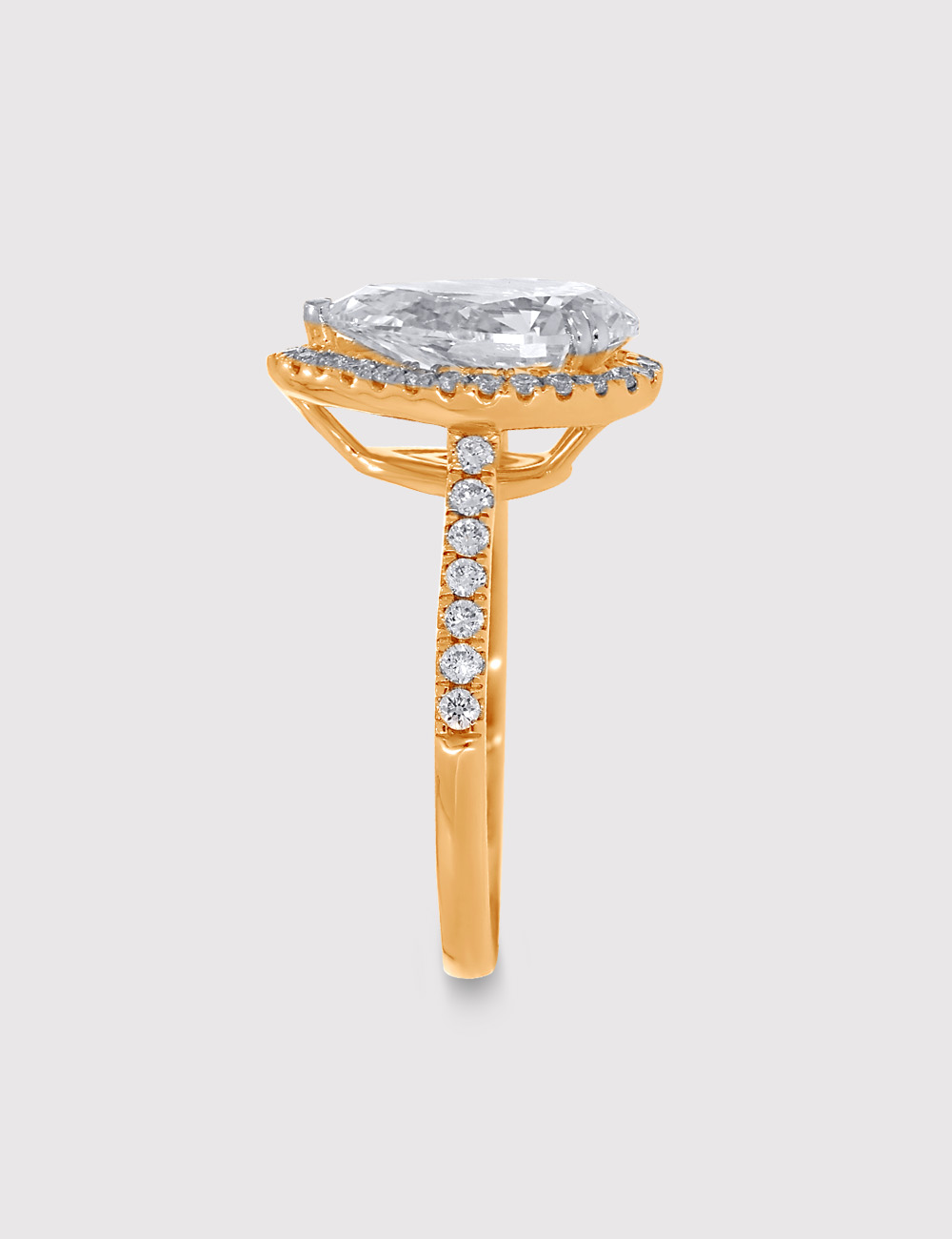 Gleam of Elegance Diamond Ring 3.58 carat FG-VVS, Yellow Gold, large, image 2