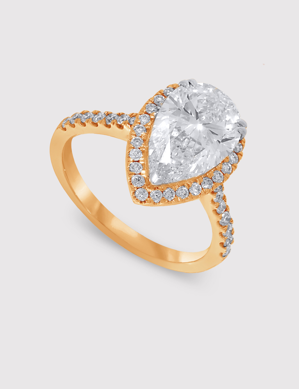 Gleam of Elegance Diamond Ring 3.58 carat FG-VVS, Yellow Gold, large, image 3