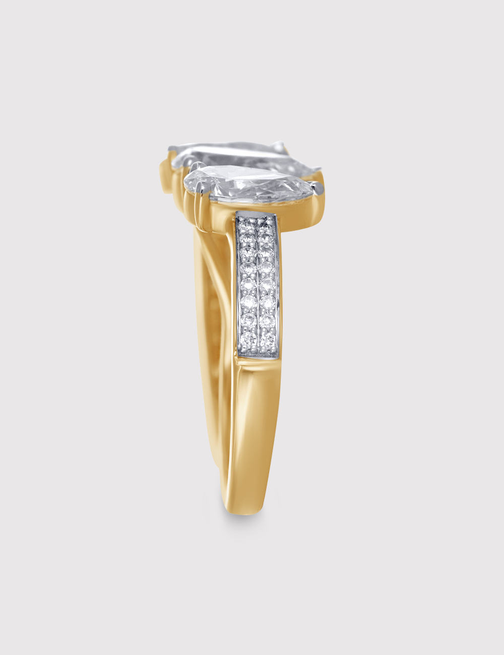 Pear Allure Diamond Ring 3.72 carat FG-VVS, Yellow Gold, large, image 2