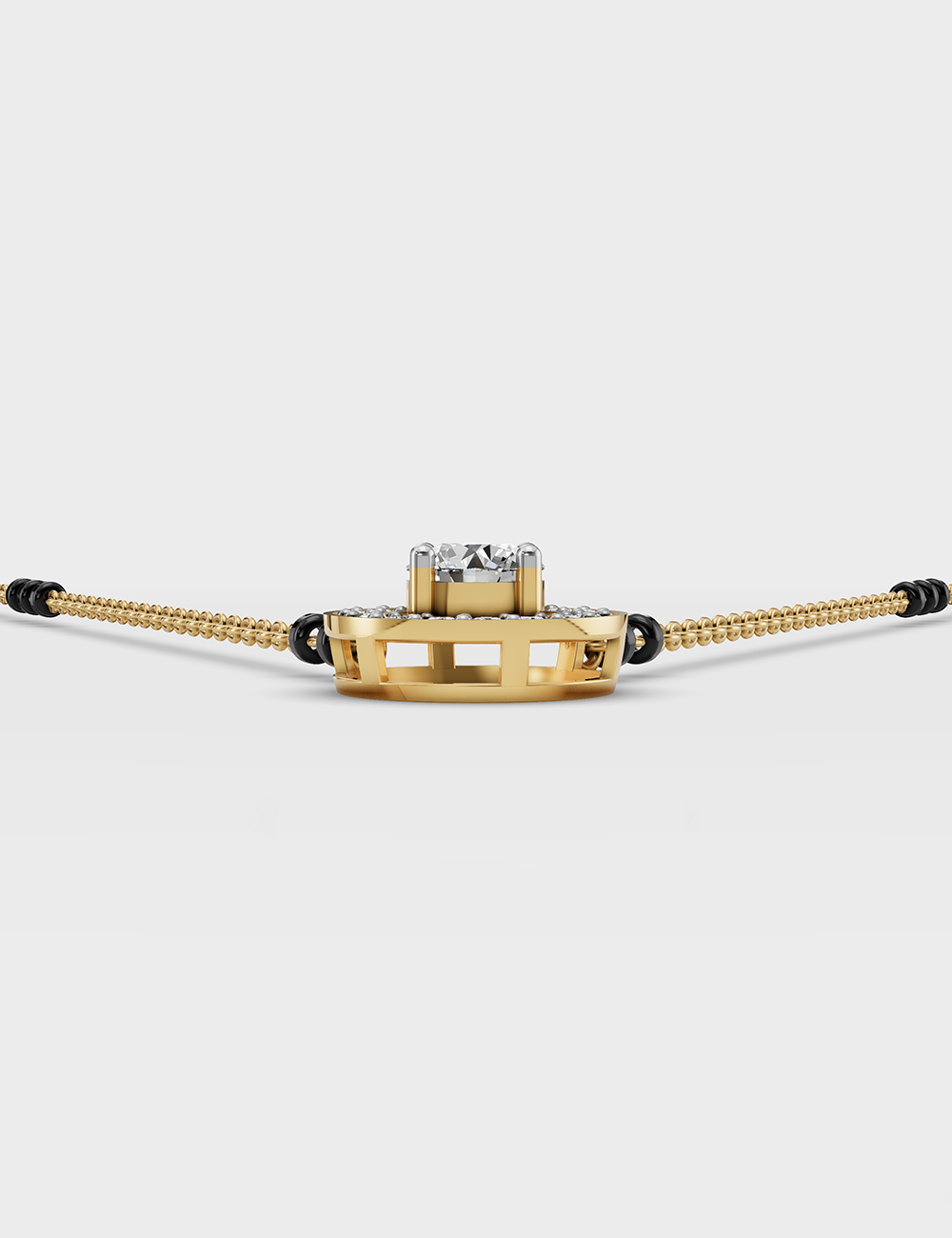 Chic Solitaire Pendant 43 cent FG-VVS, Yellow Gold, large, image 3