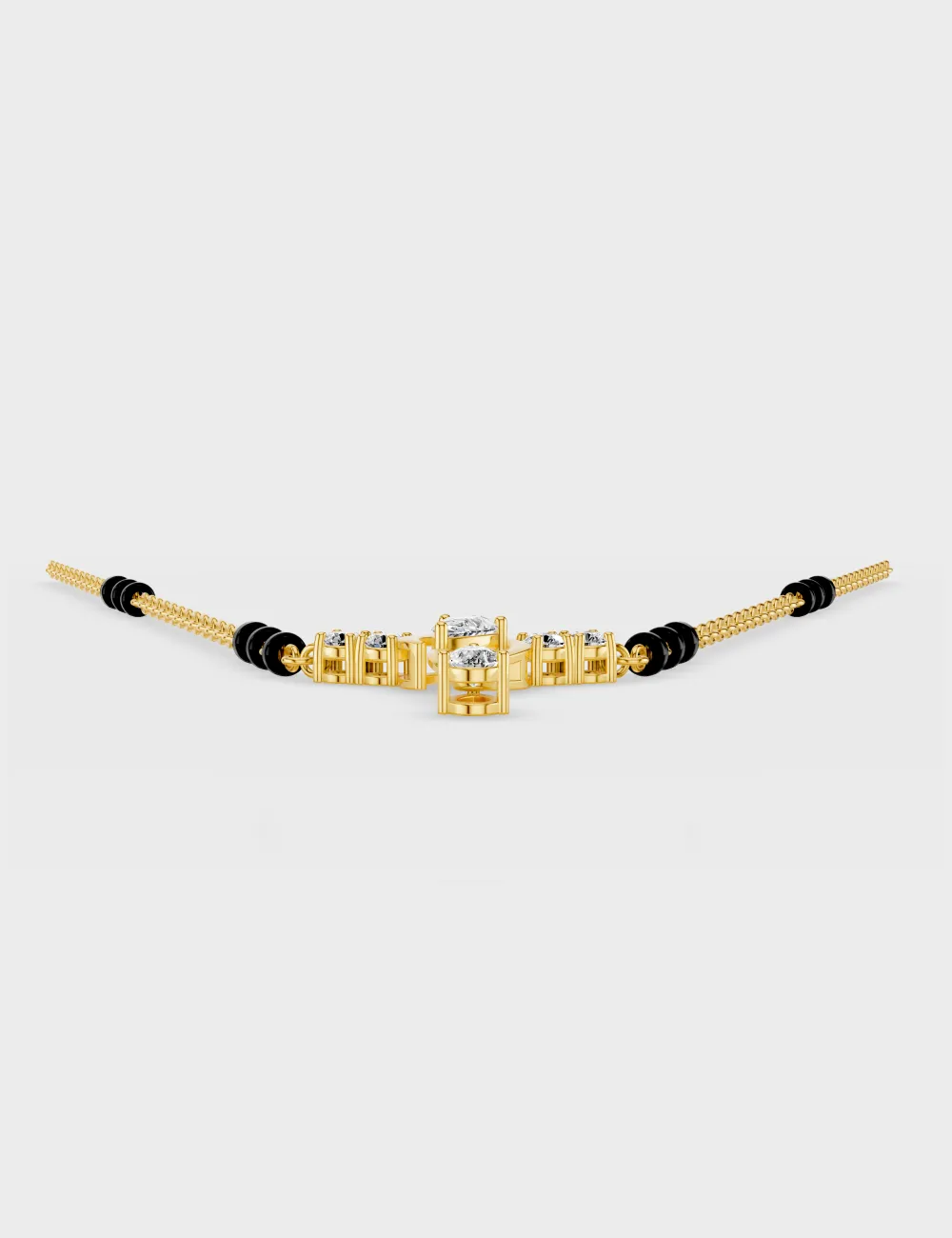 Radiant Moments Diamond Mangalsutra 1.12 carat FG-VVS, Yellow Gold, large, image 4