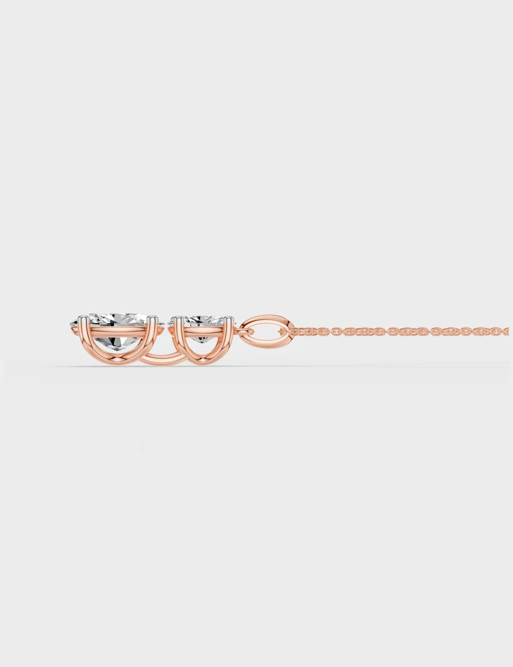 Illume Duo Diamond Pendant 1.32 carat FG-VVS, Rose Gold, large, image 3