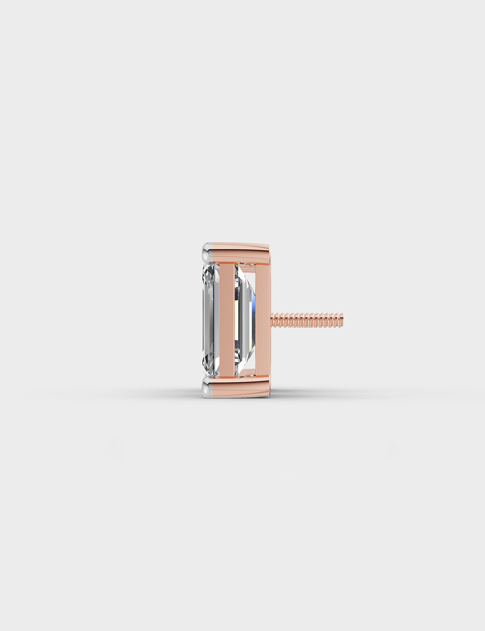 Intense Solitaire Studs 1.21 carat FG-VVS, Rose Gold, large, image 3