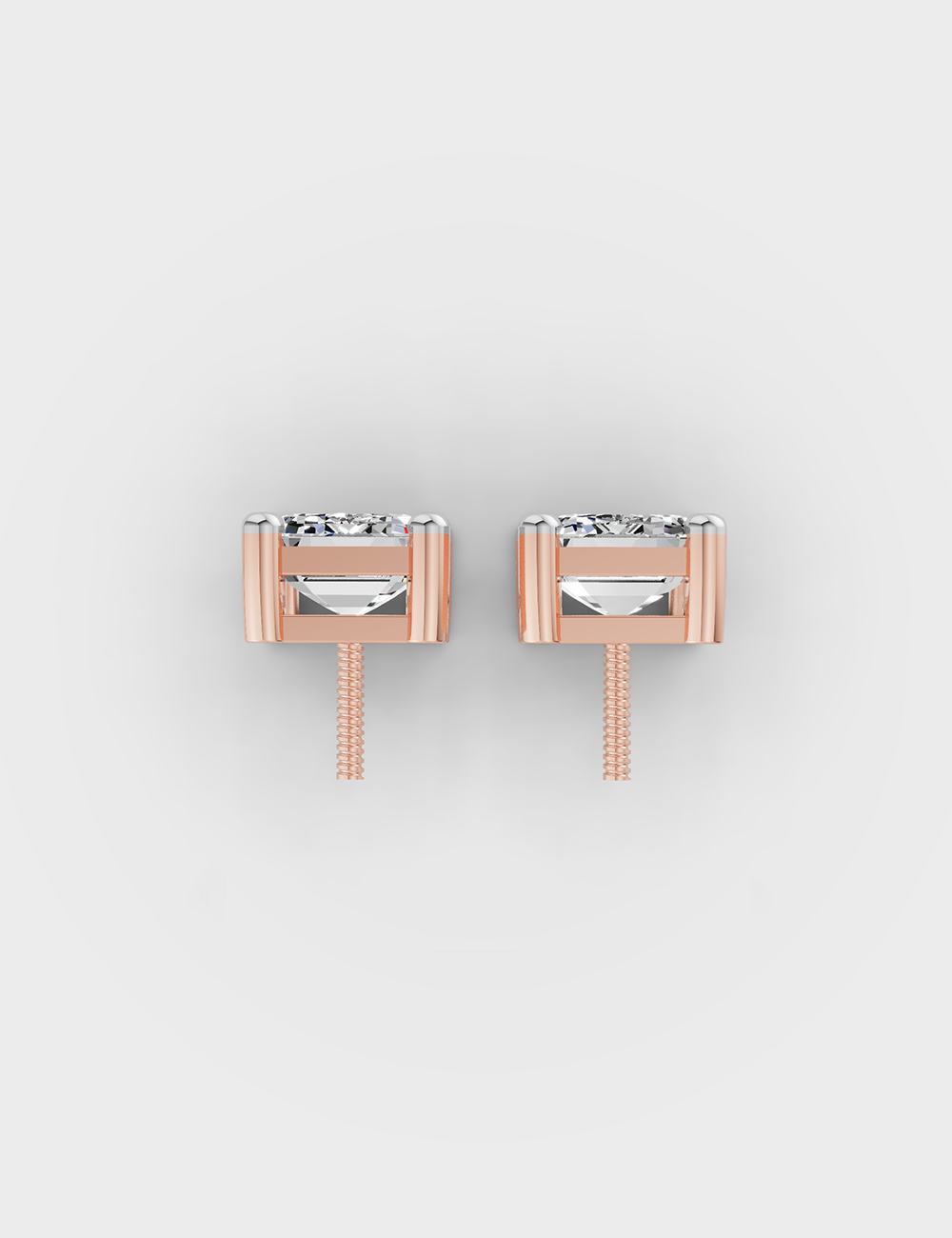 Intense Solitaire Studs 1.21 carat FG-VVS, Rose Gold, large, image 4