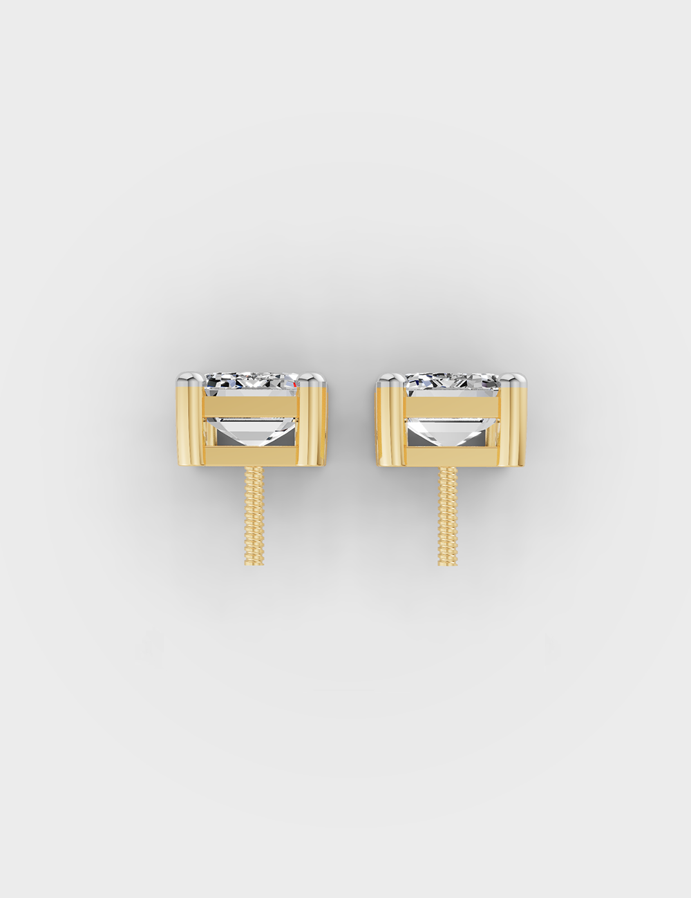 Intense Solitaire Studs 1.21 carat FG-VVS, Yellow Gold, large, image 4
