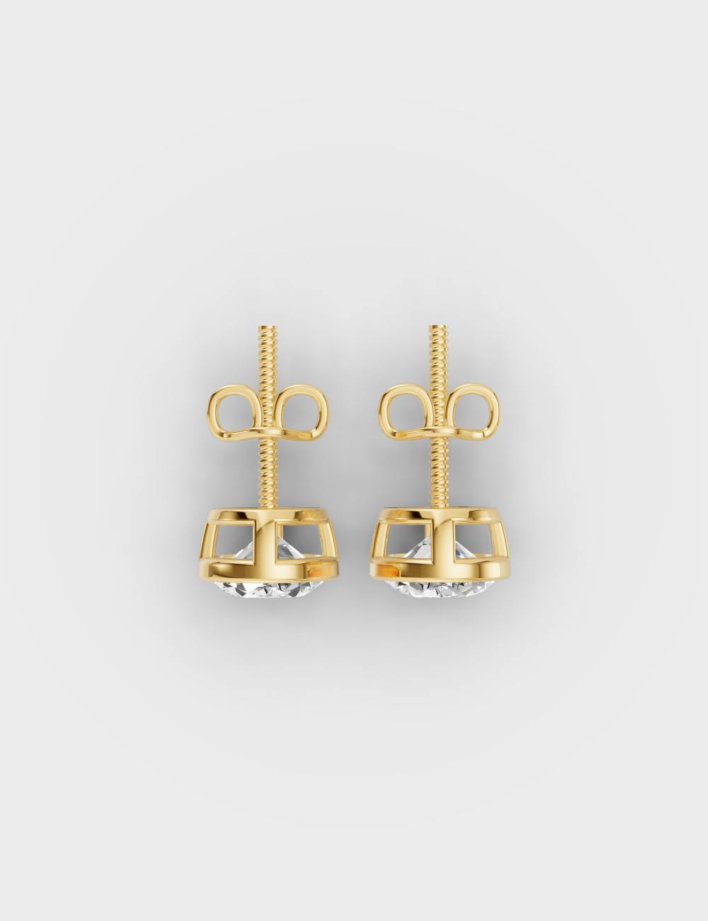 Radiant Simplicity Diamond Earrings 1.04 carat FG-VVS, Yellow Gold, large, image 4