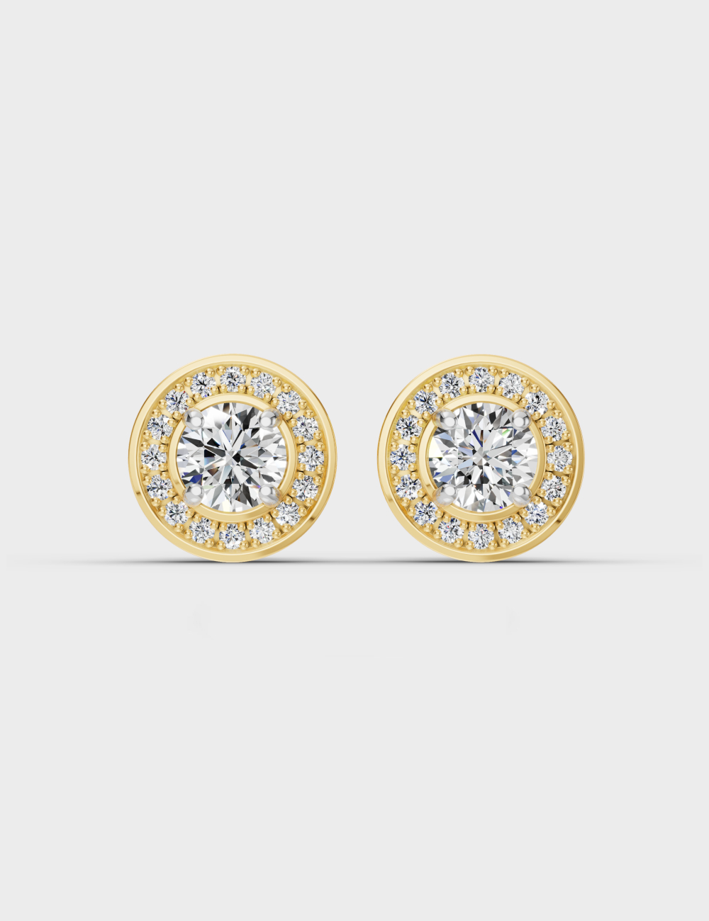 Enhanced Radiance Diamond Earrings 1 carat FG-VVS, Yellow Gold, large, image 2
