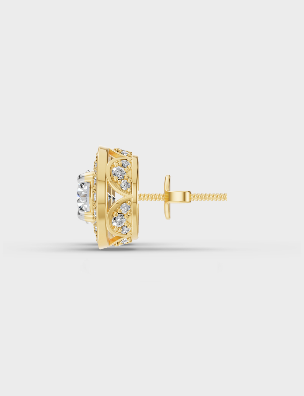 Enhanced Radiance Diamond Earrings 1 carat FG-VVS, Yellow Gold, large, image 3