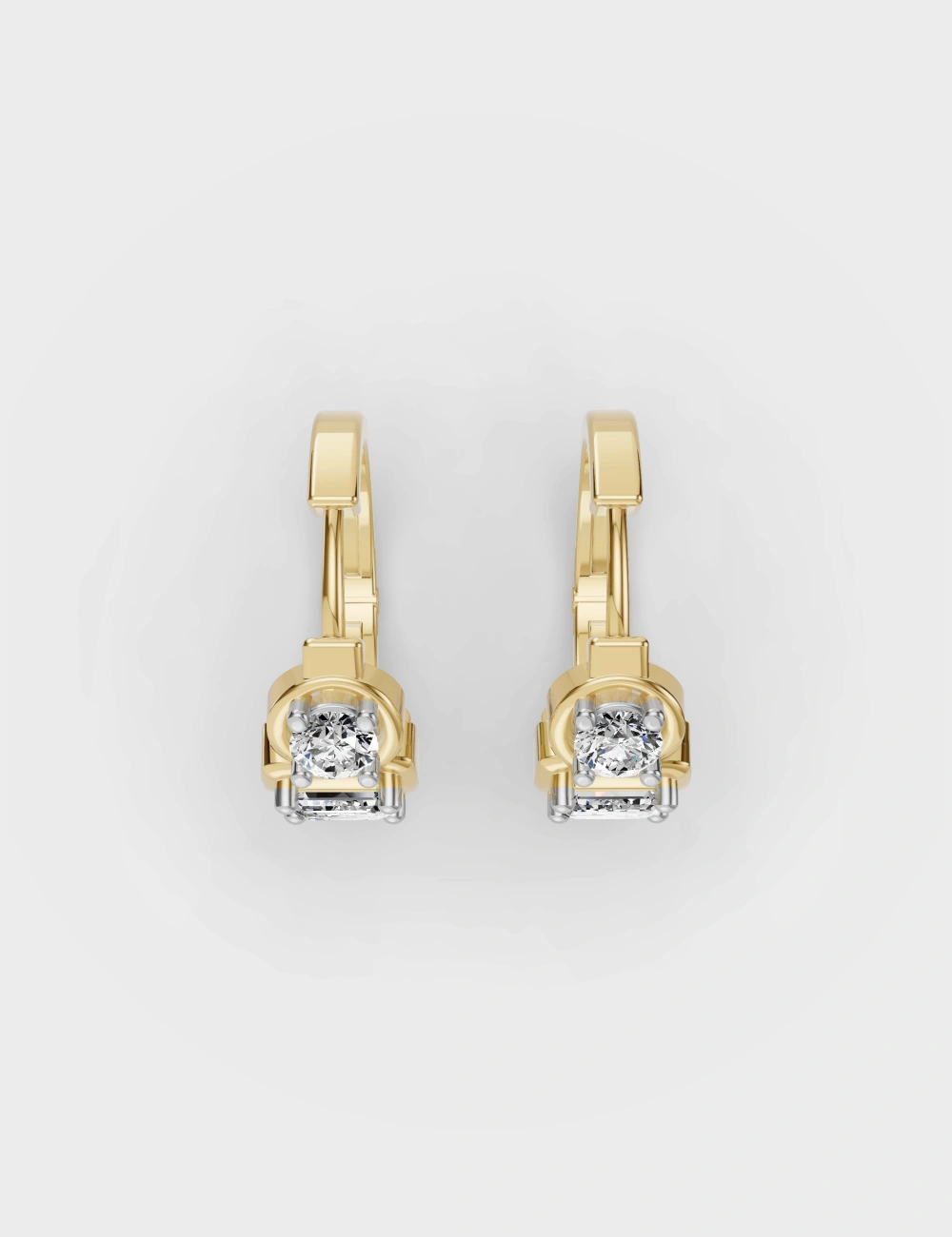 Linear Loop Diamond Hoops 2.54 carat FG-VVS, Yellow Gold, large, image 4