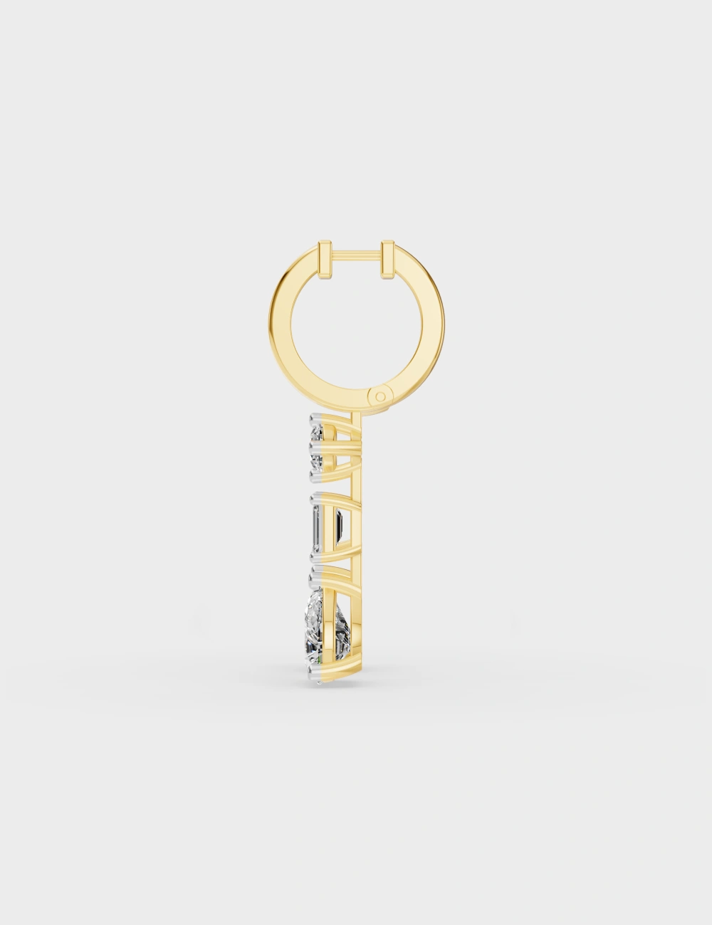 Cascade Diamond Hoops 2.6 carat FG-VVS, Yellow Gold, large, image 3