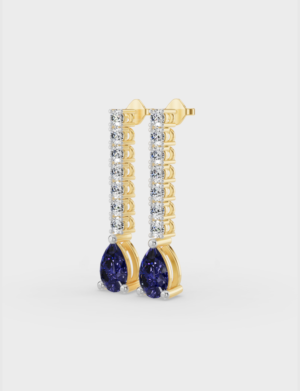 Confident Glamour Diamond Earrings 2.9 carat FG-VVS, Yellow Gold, large, image 2