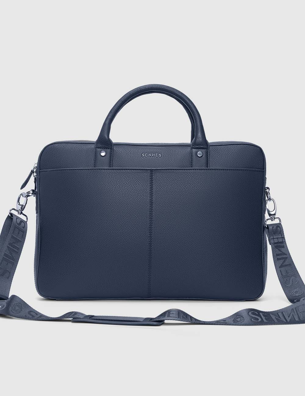 Signorile Laptop Bag, Navy, large, image 1