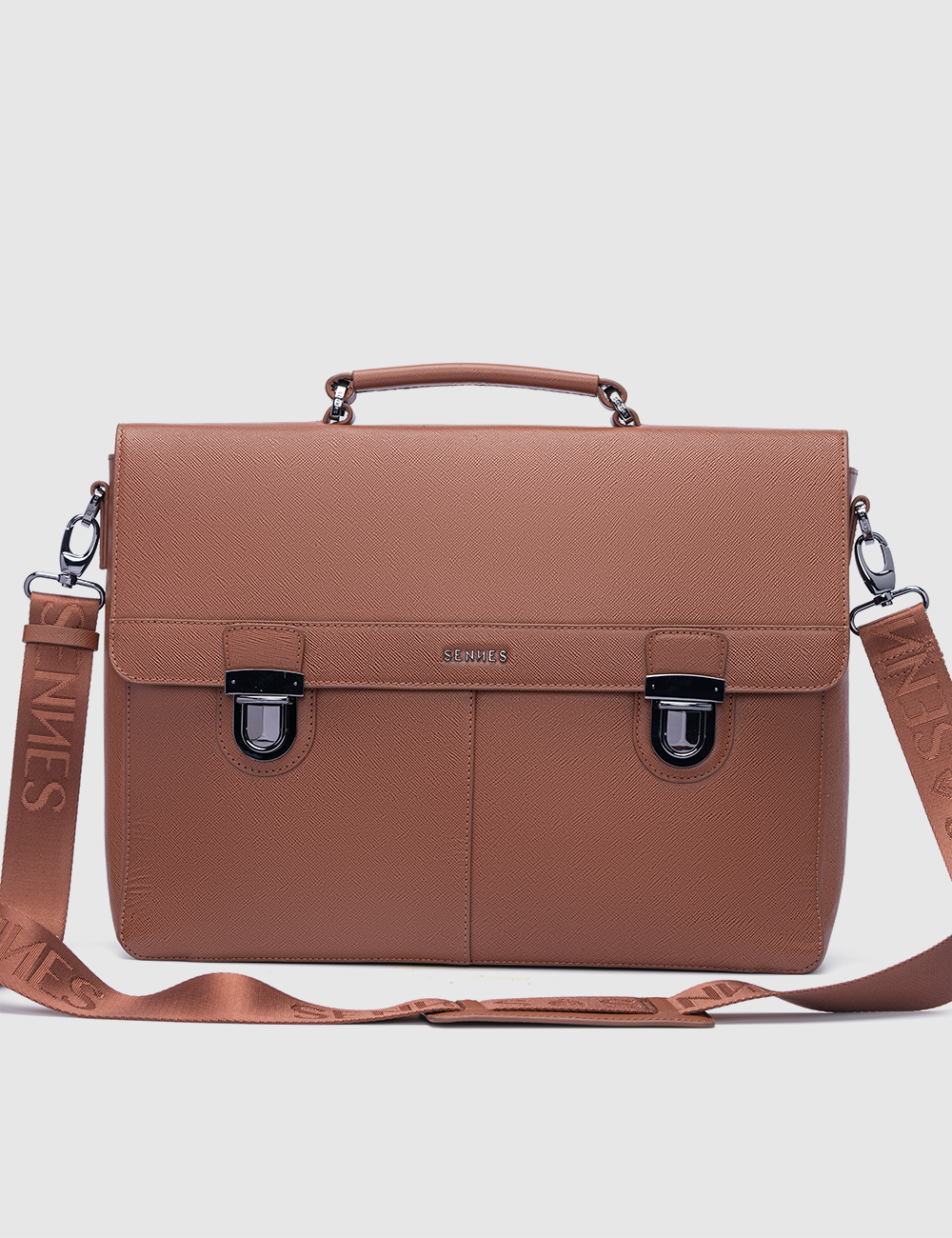 Maschile Laptop Bag, Cognac, large, image 2